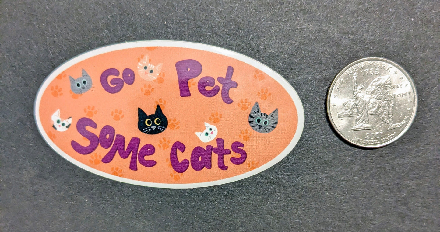 Go Pet Some Cats vinyl sticker