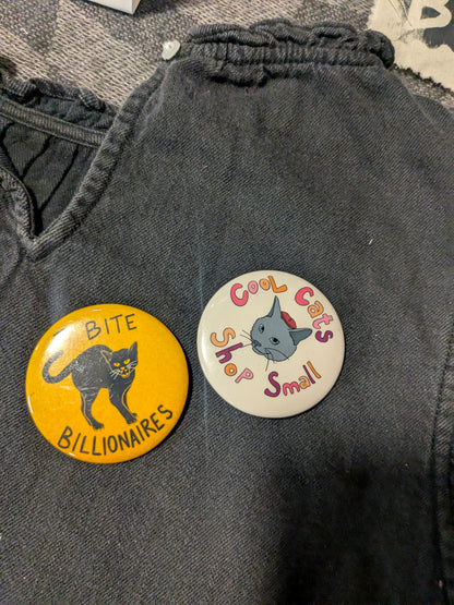 I Bite Billionaires button