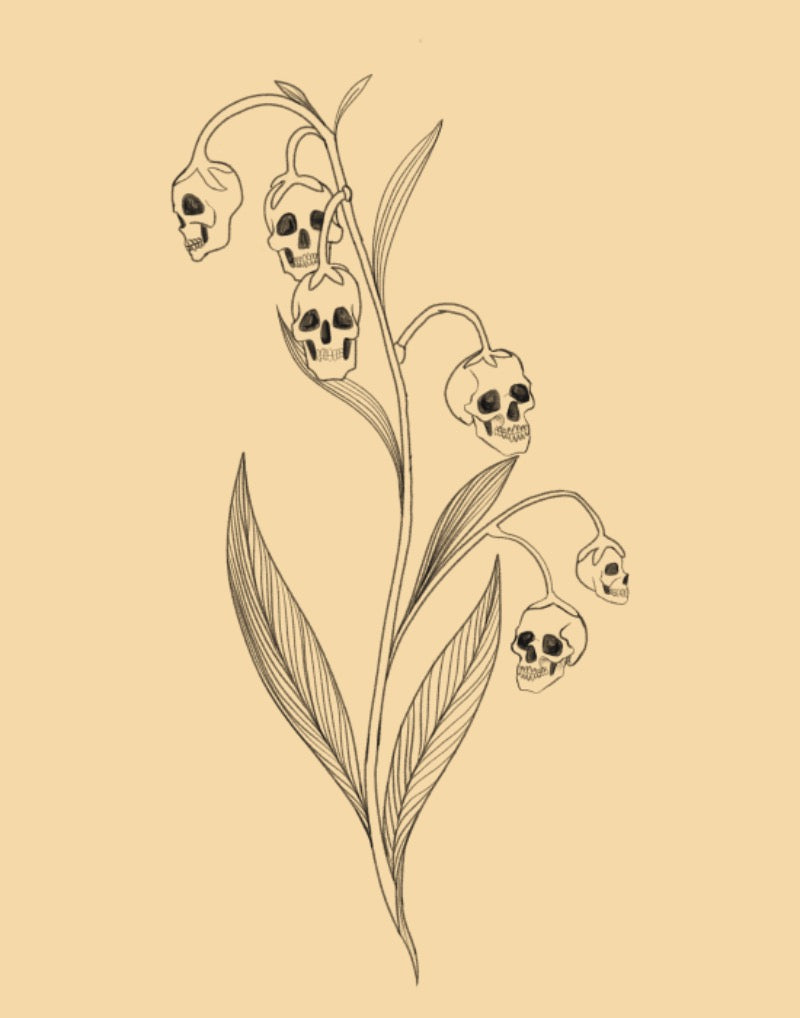 Ghastly Lilies Linework